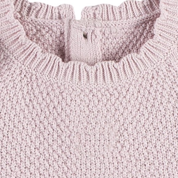 5/$20 NEW 3-6M Girls Pink Knit LS Jumpsuit-Coverall - Picture 2 of 5